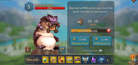 Hero Lineup against the Mega Maggot.